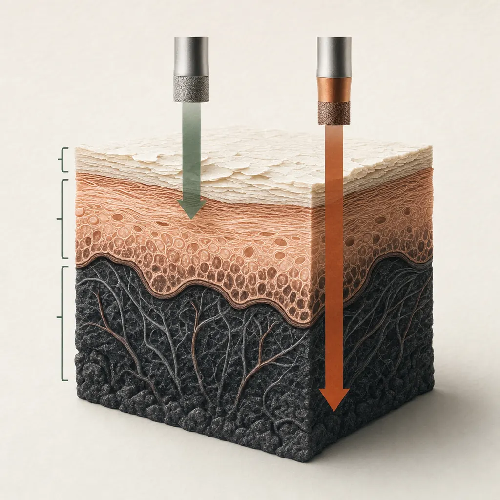 Dermabrasion Wirktiefe Hautschichten — Hornschicht Epidermis Dermis Vergleich