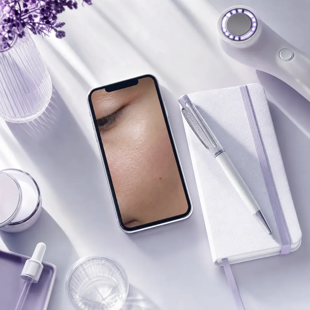 Mikrodermabrasion Fortschritt dokumentieren — Vorher-Nachher Foto Tipp mit Smartphone
